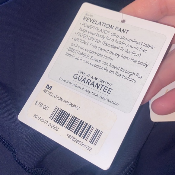 Athleta Revelation Pant Navy Power Pilayo® Fabric Size M NWT - Picture 5 of 7